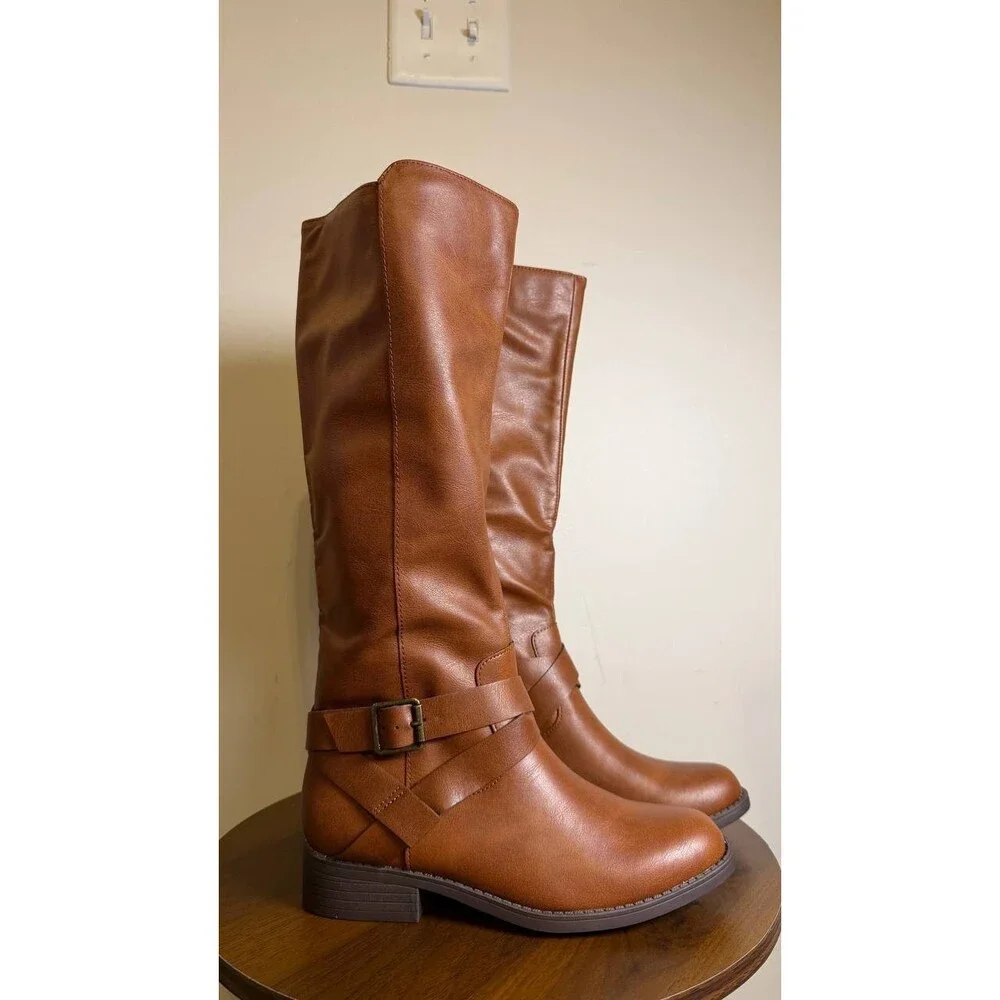 Style & Co Margoo Riding Boots Acorn Brown Women’s 5M NWB $79.90 - Picture 6 of 11
